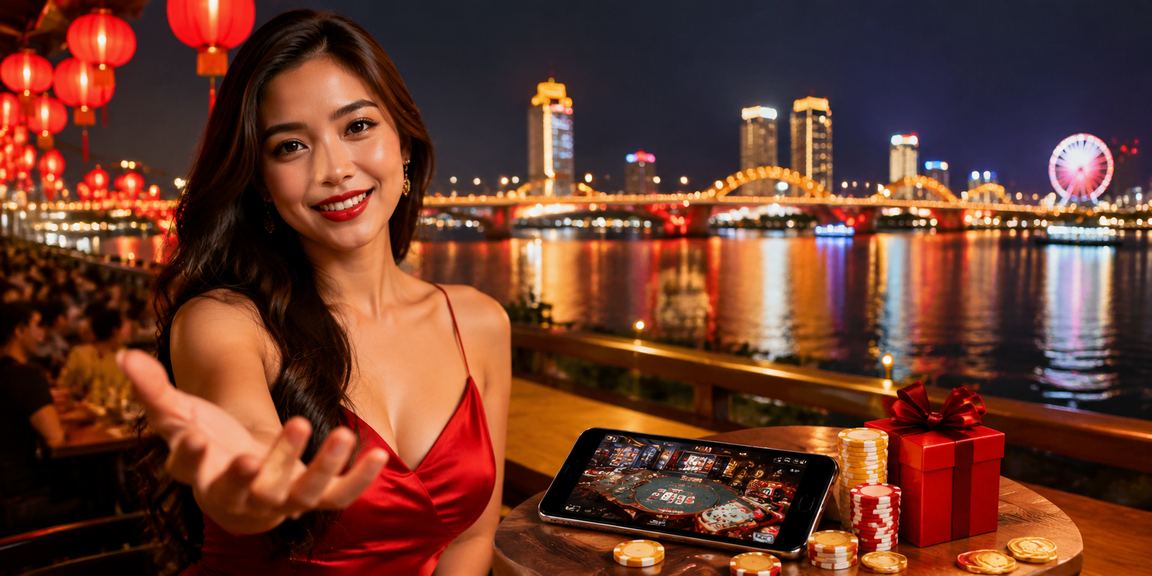 Người dùng Đà Nẵng mở trò chơi trực tuyến tại chợ đêm với điện thoại